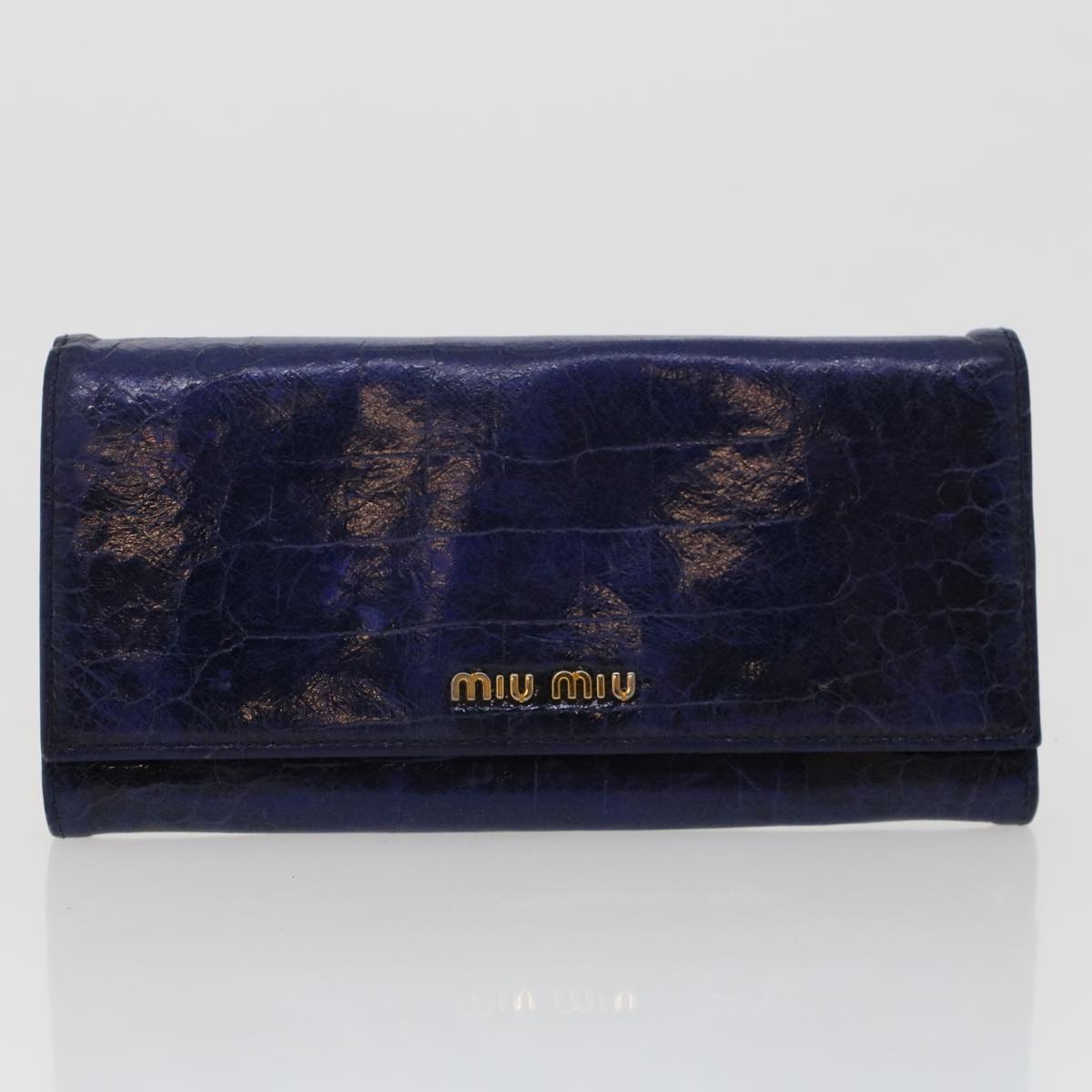 Miu Miu Key Case Wallet Leather 4Set Blue Beige Black Auth bs6417