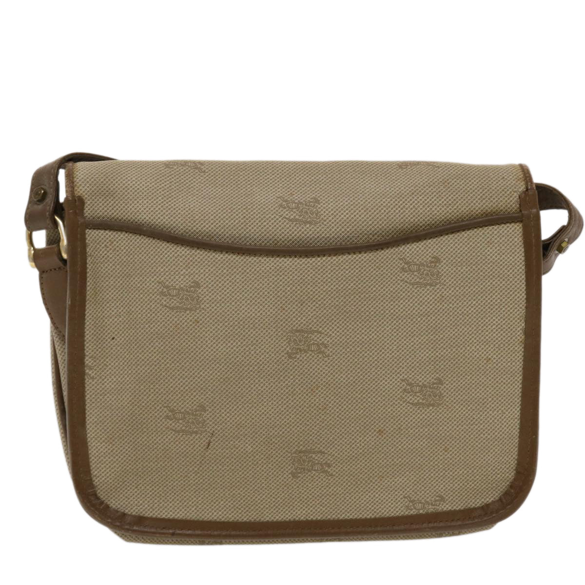 Burberrys Shoulder Bag Nylon Leather Beige Auth bs6450 - 0
