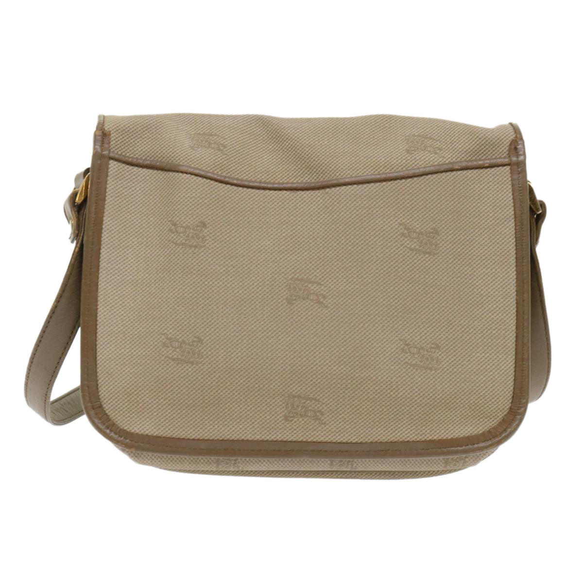 Burberrys Shoulder Bag PVC Leather Beige Auth bs6453 - 0