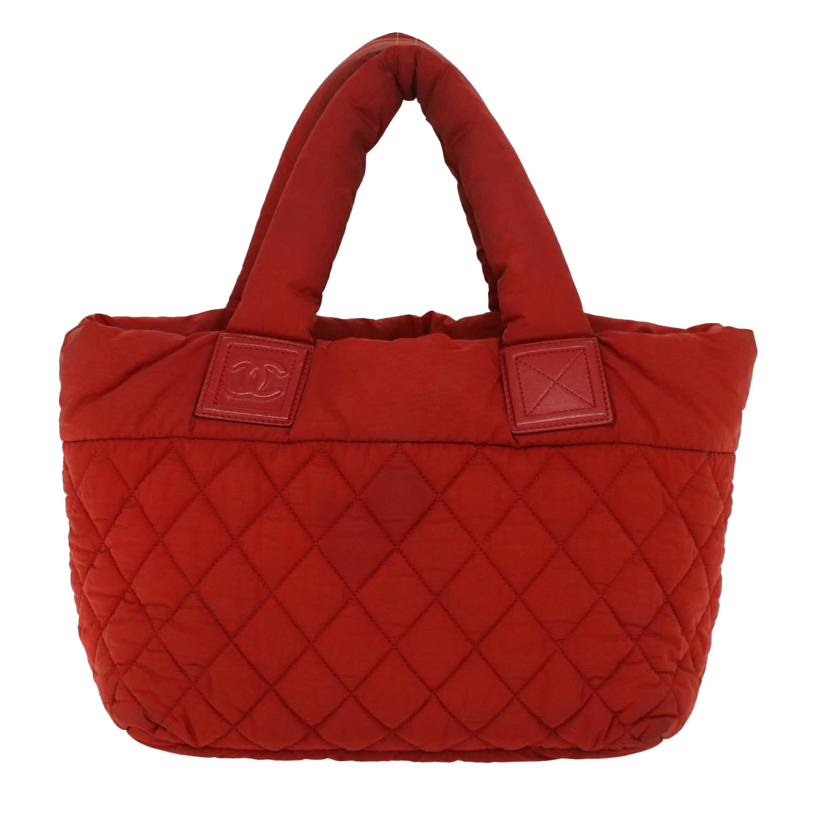 CHANEL Cocoko Koon PM Hand Bag Nylon Red CC Auth bs6489 - 0