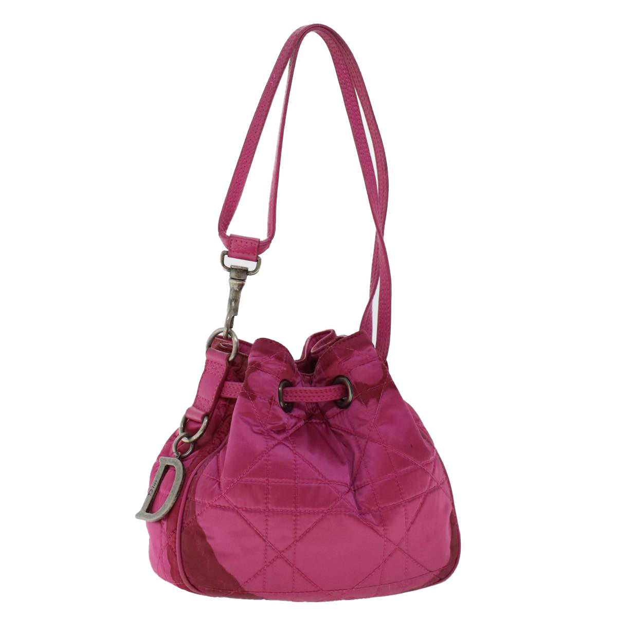 PRADA Canage Shoulder Bag Nylon Pink Auth bs6539