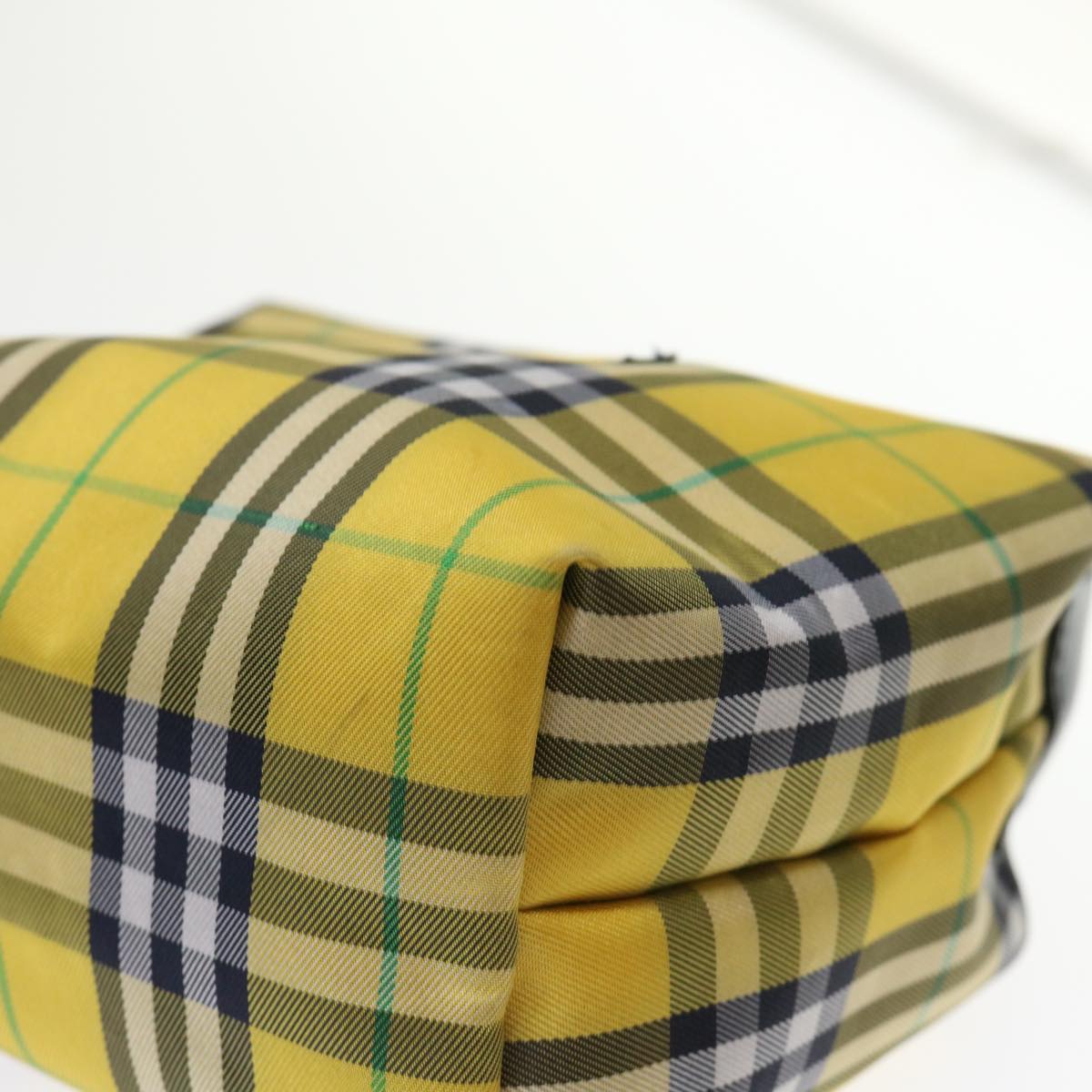 BURBERRY Nova Check Hand Pouch Nylon Yellow Black Auth bs6541