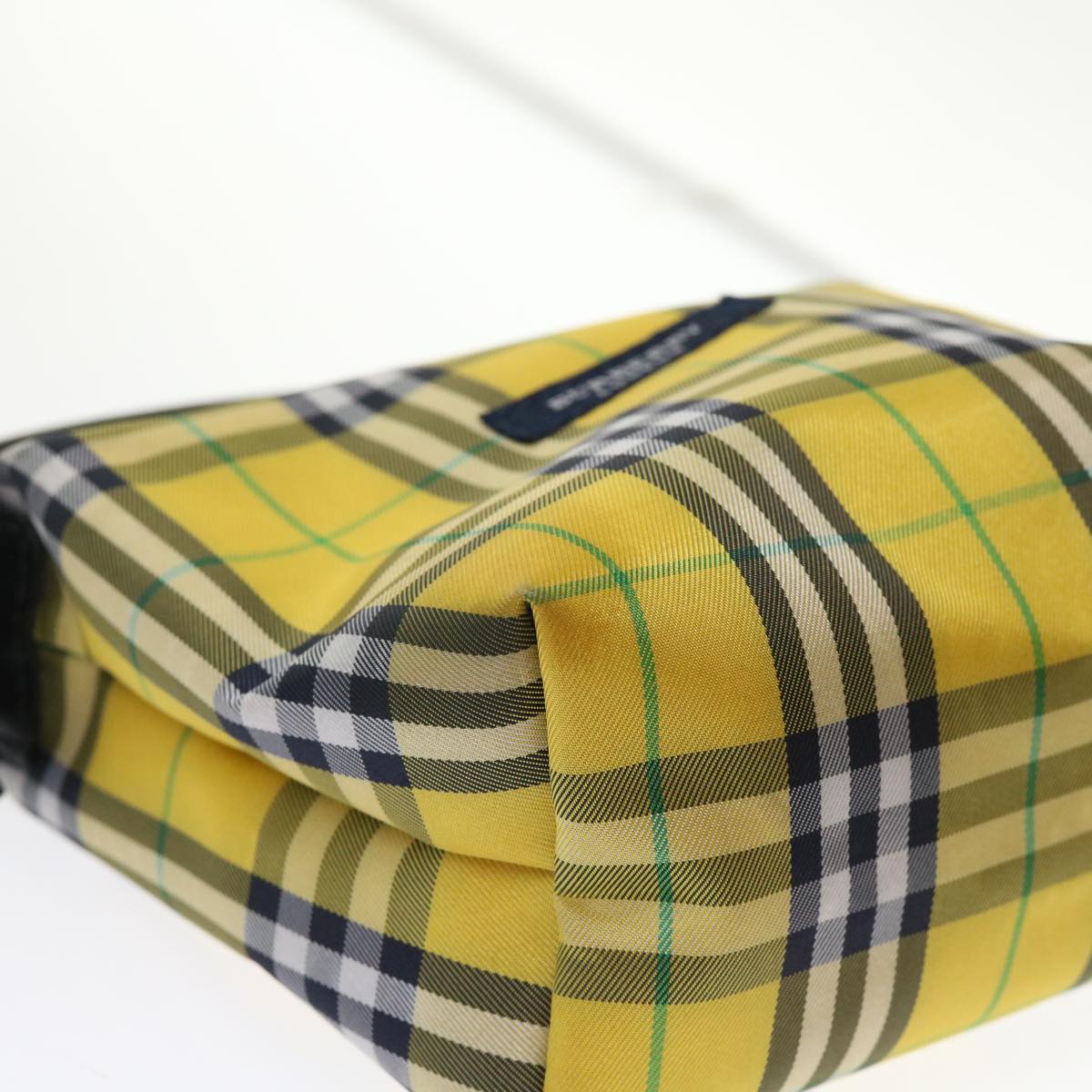 BURBERRY Nova Check Hand Pouch Nylon Yellow Black Auth bs6541