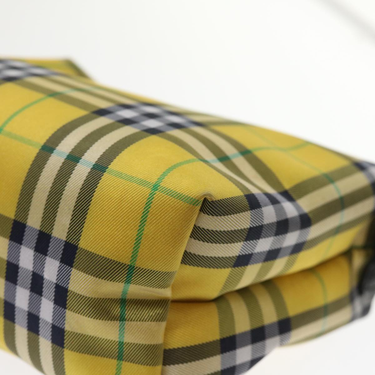 BURBERRY Nova Check Hand Pouch Nylon Yellow Black Auth bs6541