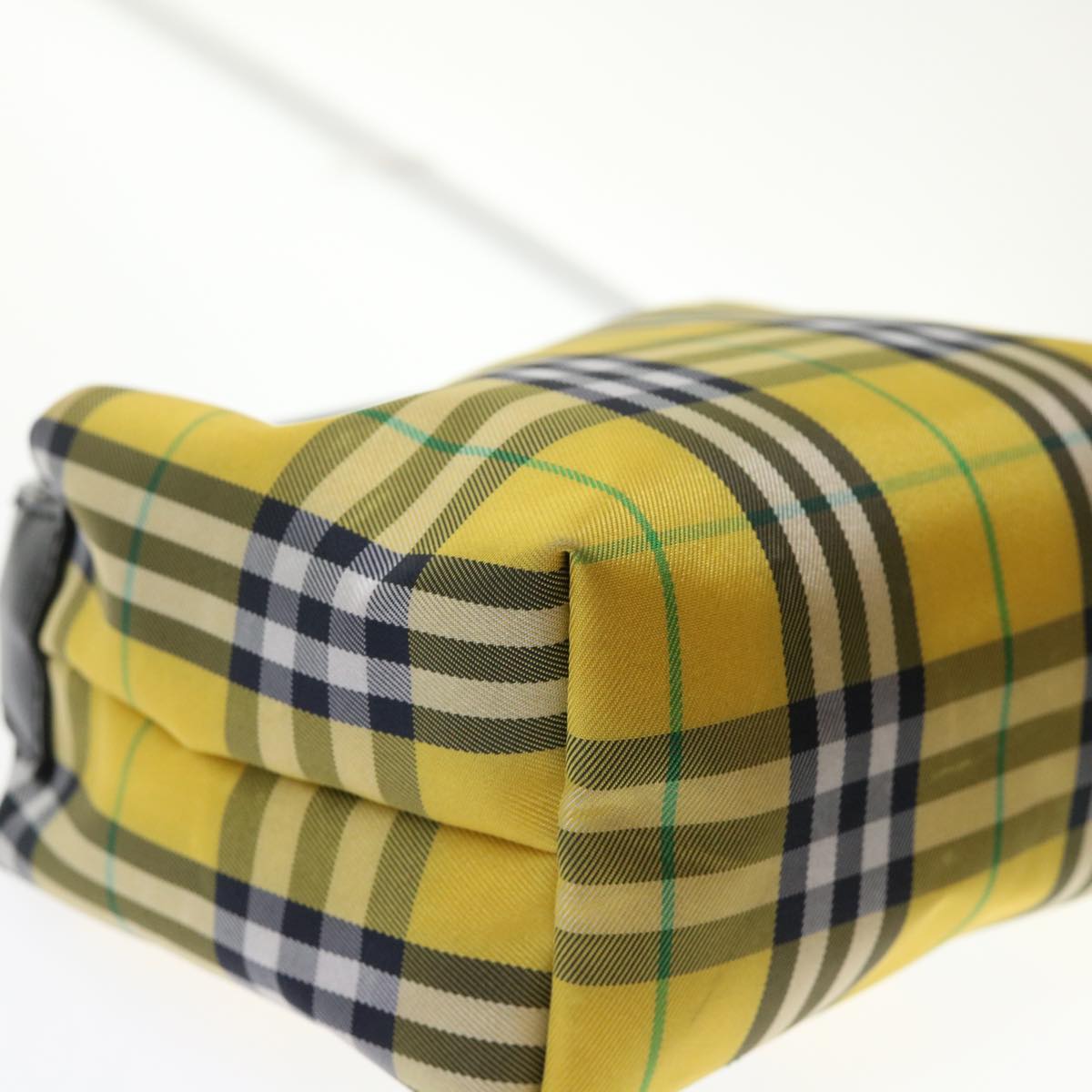 BURBERRY Nova Check Hand Pouch Nylon Yellow Black Auth bs6541