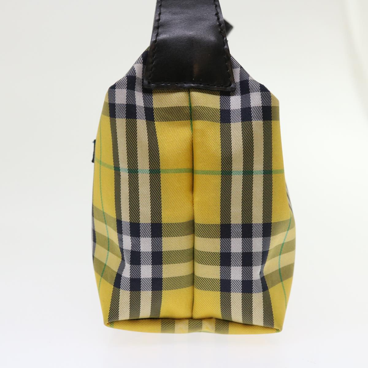 BURBERRY Nova Check Hand Pouch Nylon Yellow Black Auth bs6541