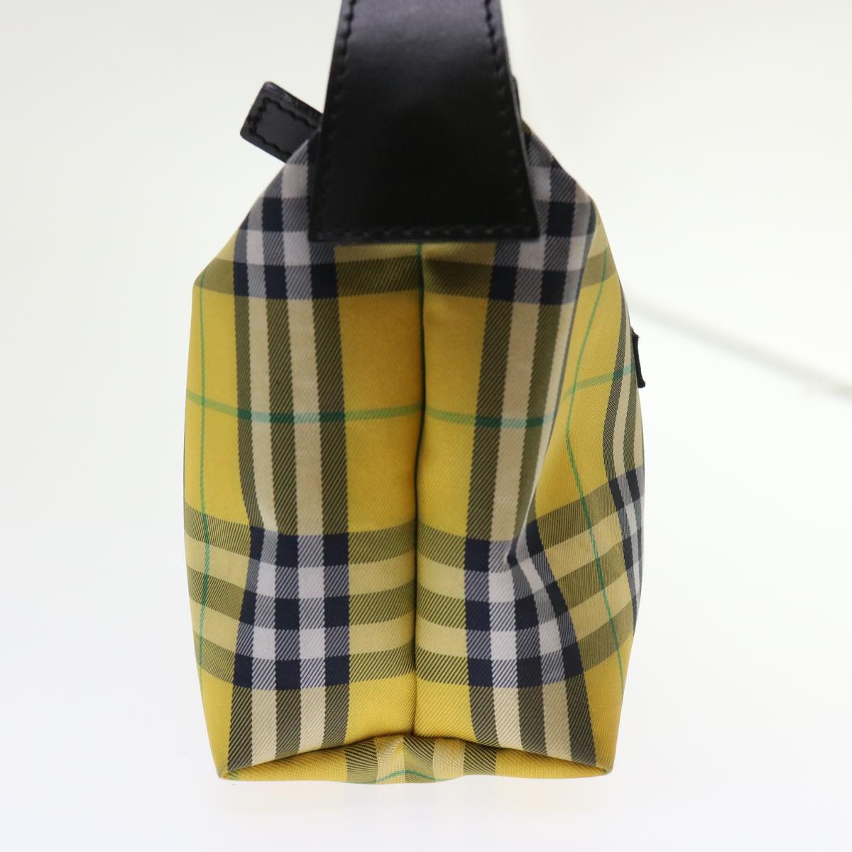 BURBERRY Nova Check Hand Pouch Nylon Yellow Black Auth bs6541