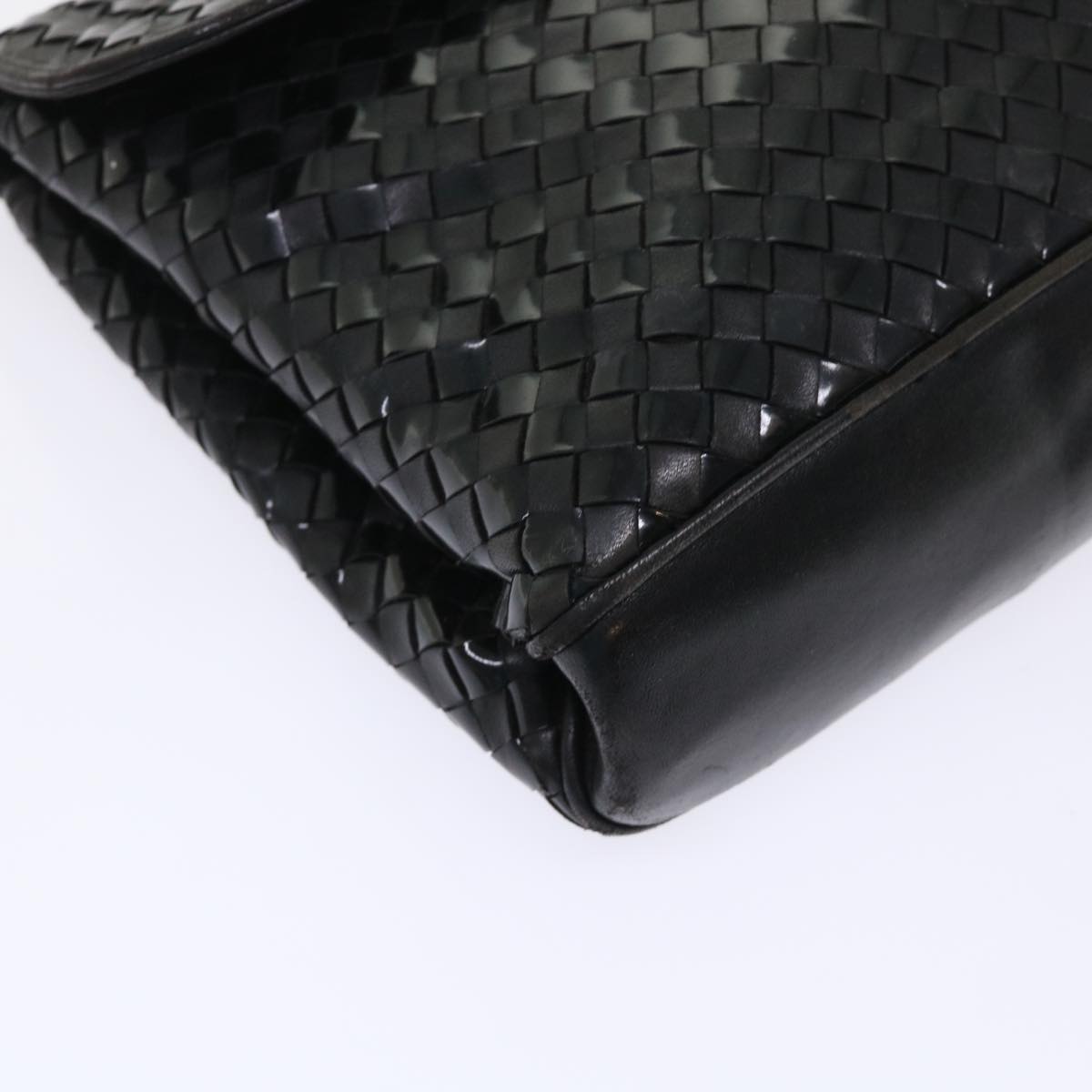 BALLY Hand Bag Leather Black Auth bs6550