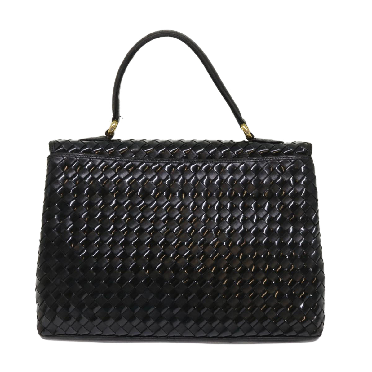 BALLY Hand Bag Leather Black Auth bs6550 - 0