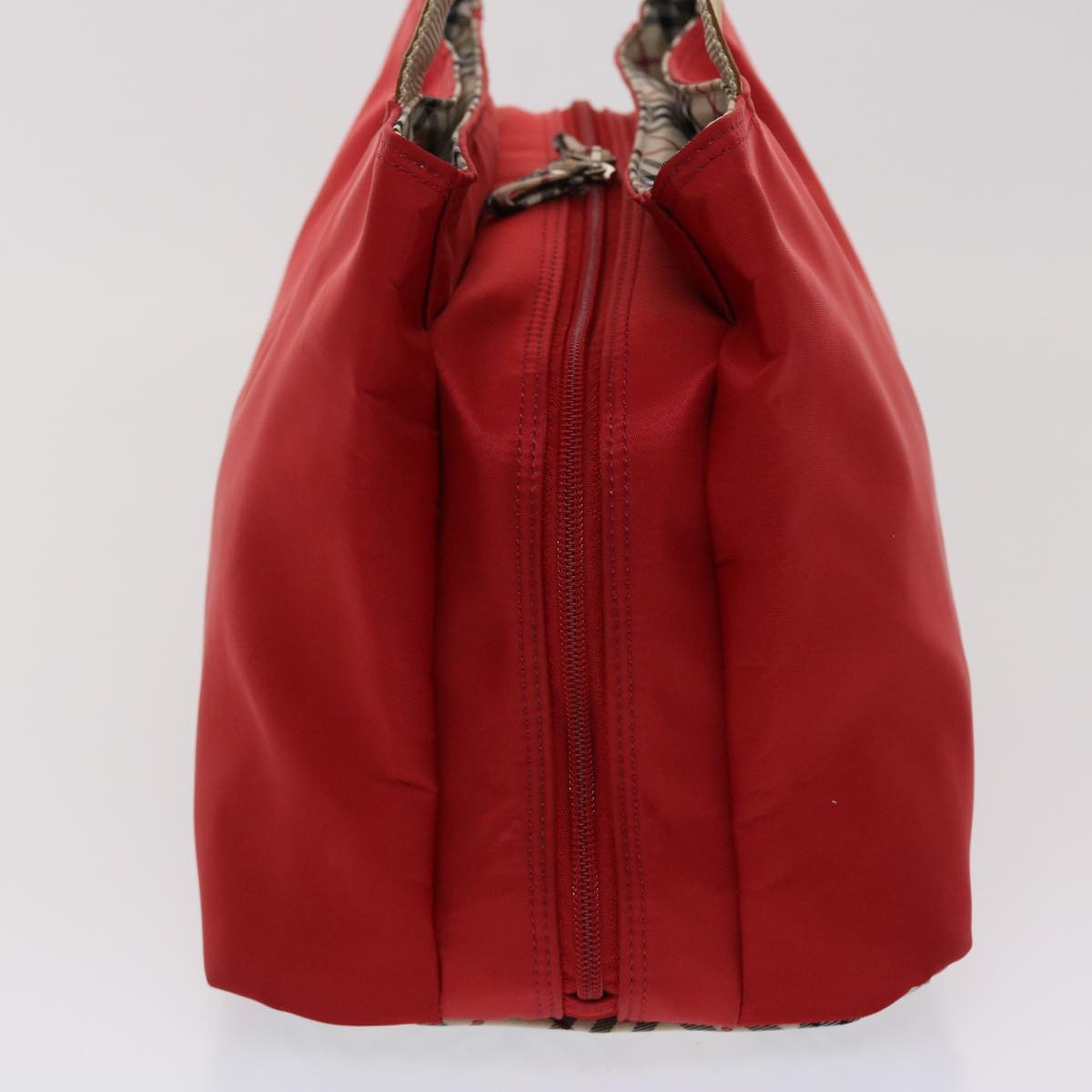 BURBERRY Hand Bag Nylon Red Auth bs6560