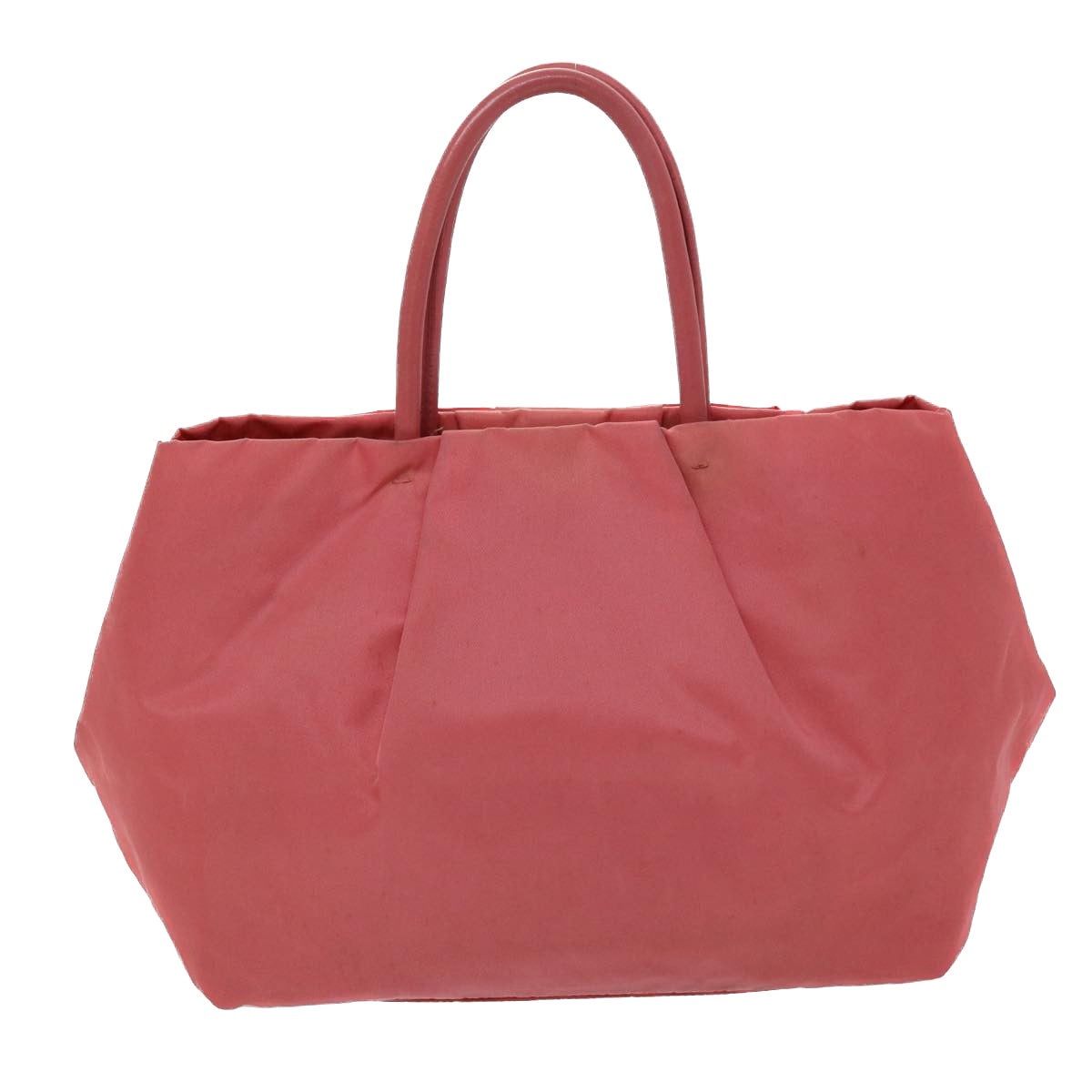 PRADA Ribbon Hand Bag Nylon Pink Auth bs6565
