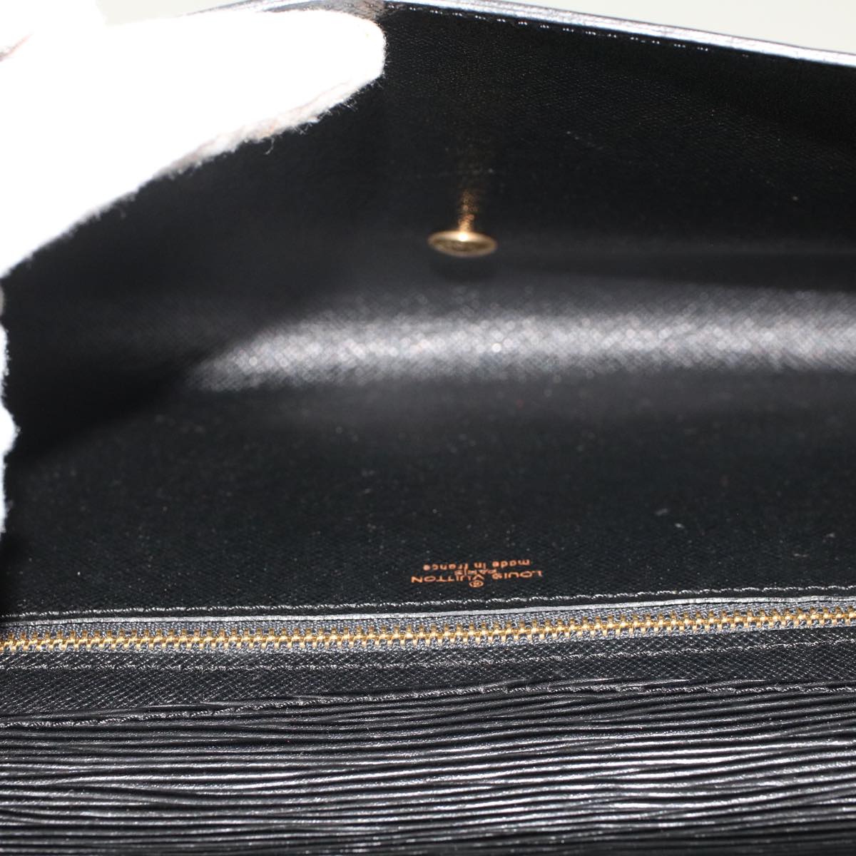 LOUIS VUITTON Epi Art Deco Clutch Bag Black M52632 LV Auth bs6581