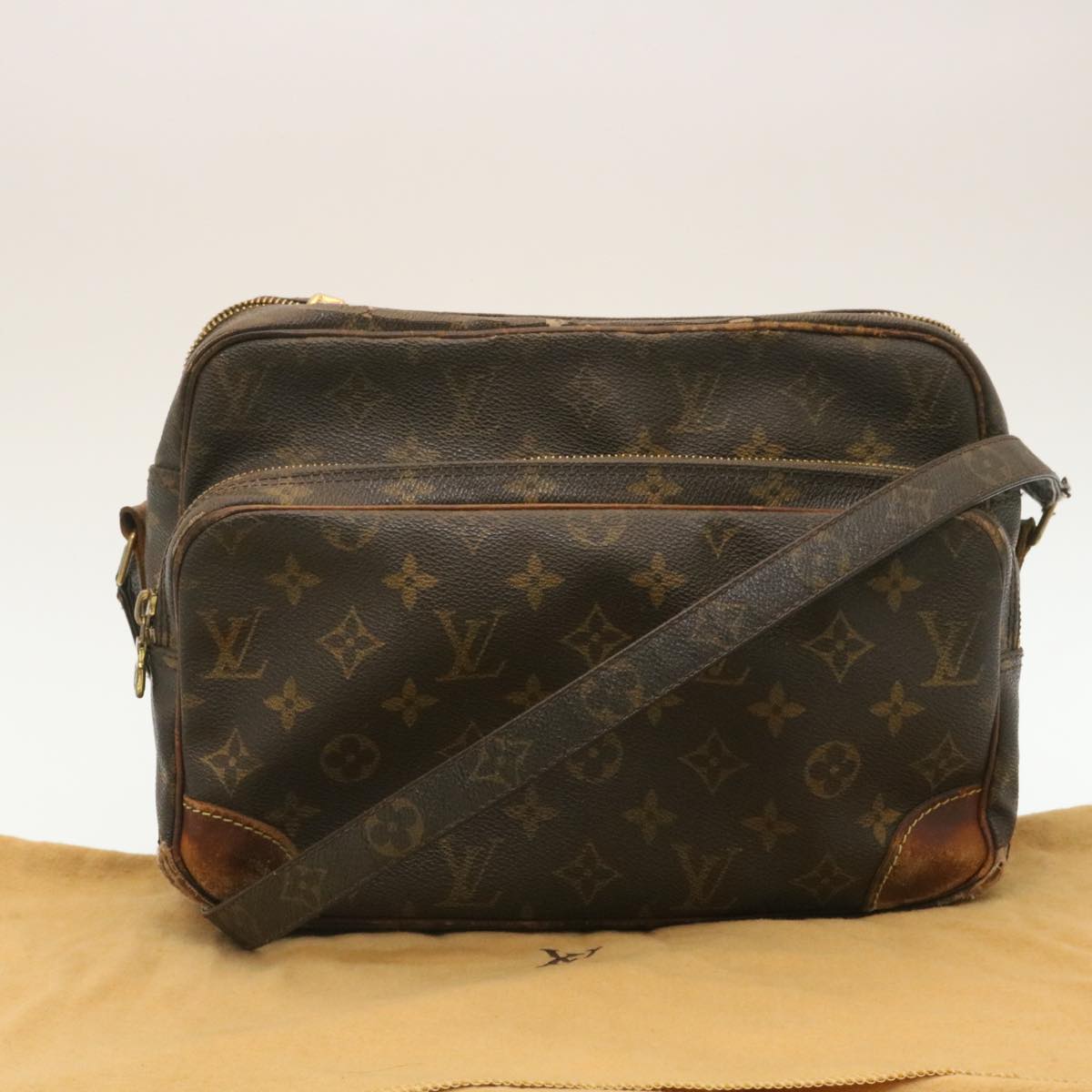 LOUIS VUITTON Monogram Nile Shoulder Bag M45244 LV Auth bs660