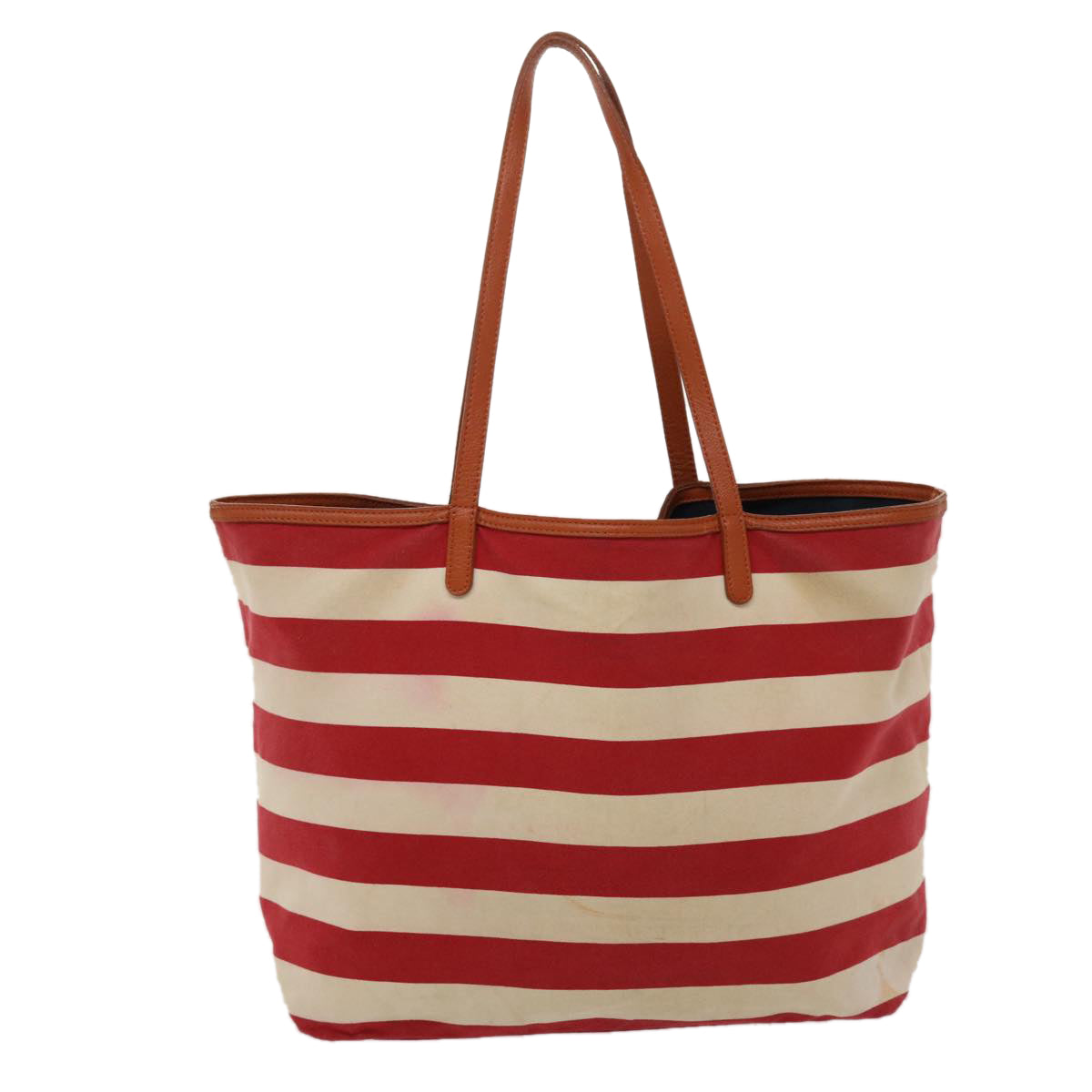 BURBERRY Blue Label Tote Bag Canvas Red White Auth bs6604 - 0