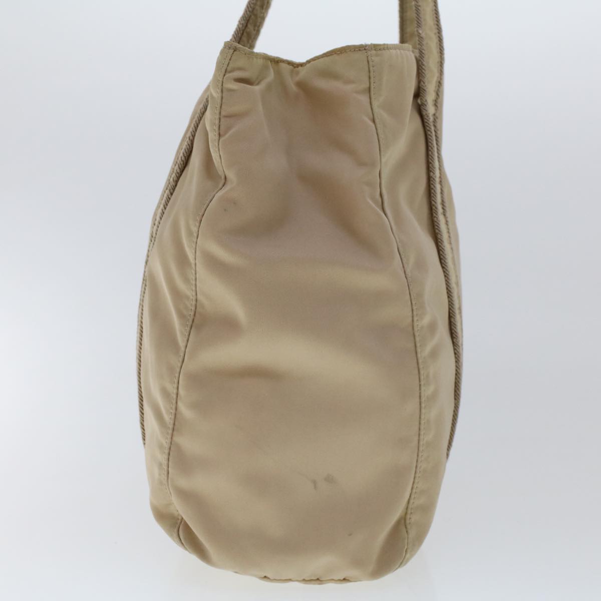 PRADA Shoulder Bag Nylon Beige Auth bs6608