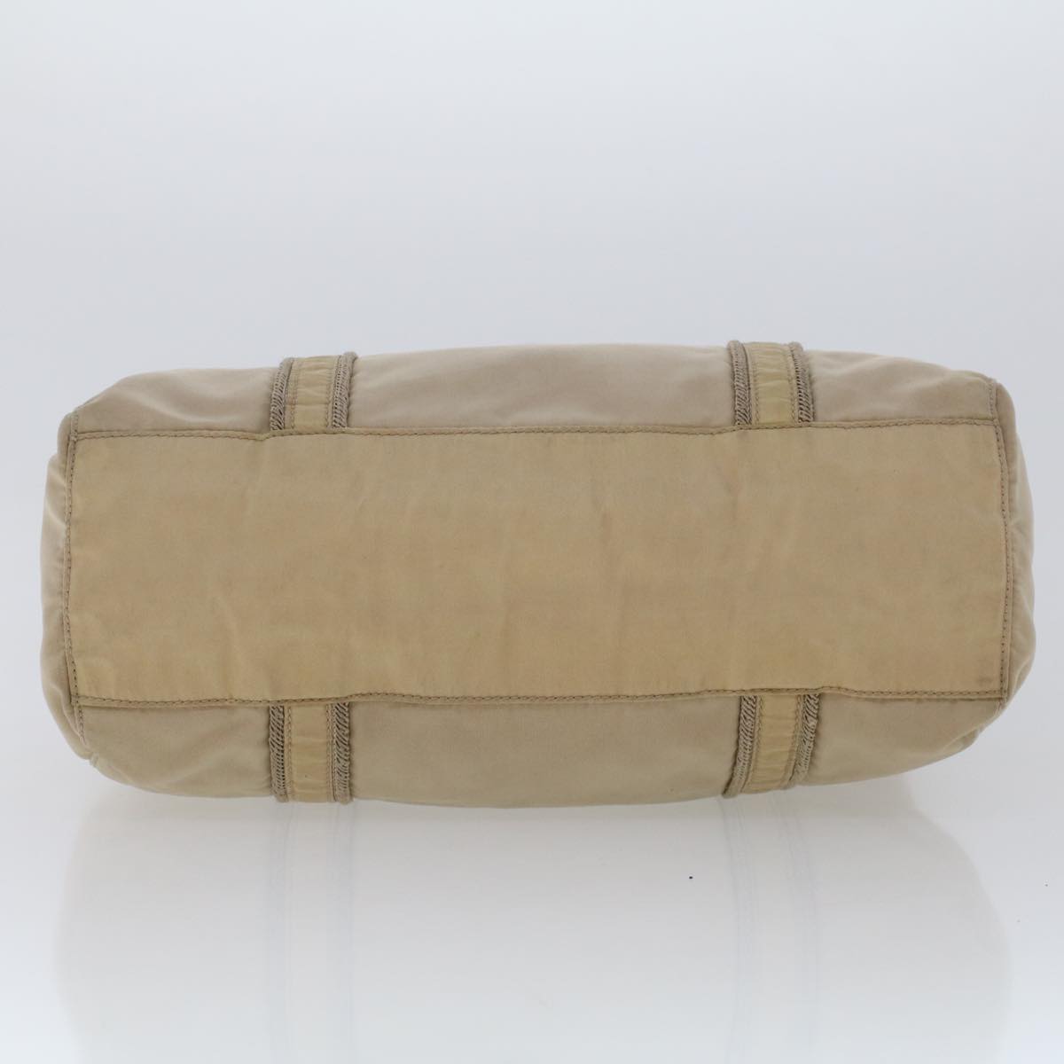 PRADA Shoulder Bag Nylon Beige Auth bs6608