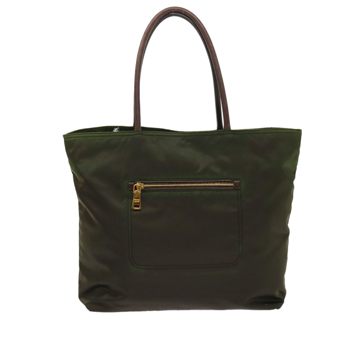 PRADA Tote Bag Nylon Green Auth bs6617 - 0