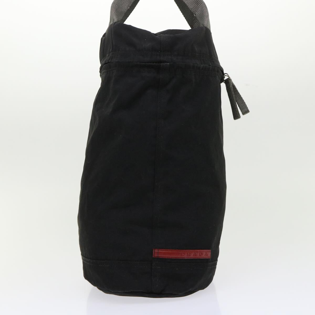 PRADA Hand Bag Nylon Black Red Auth bs6627