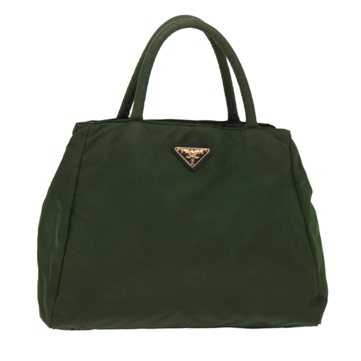 PRADA Hand Bag Nylon Green Auth bs6630