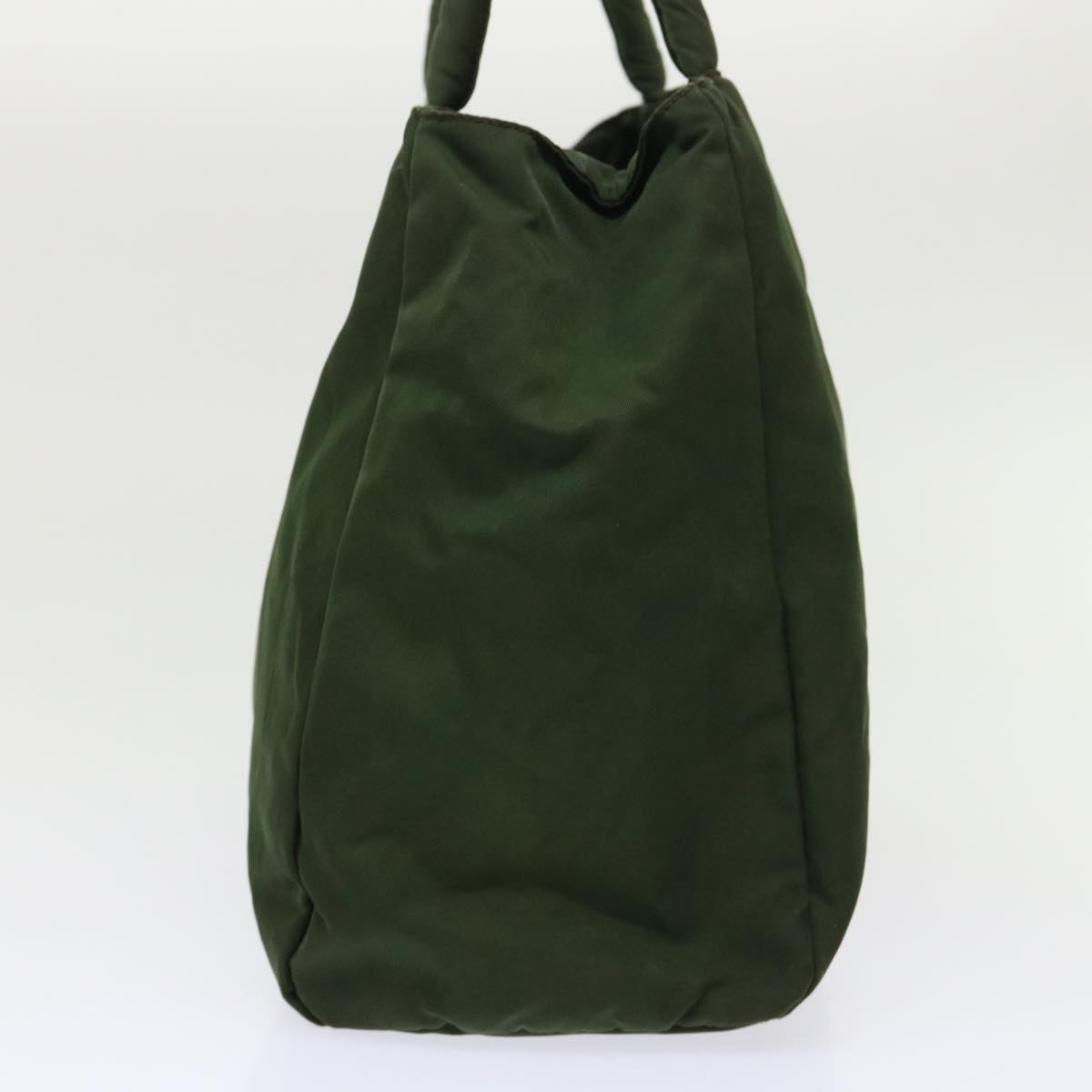 PRADA Hand Bag Nylon Green Auth bs6630