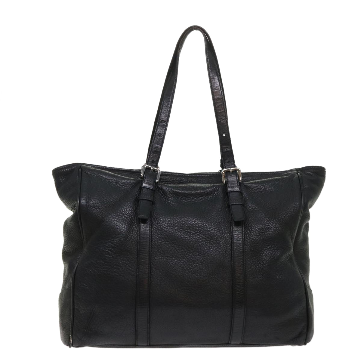 PRADA Shoulder Bag Leather Black Auth bs6637 - 0