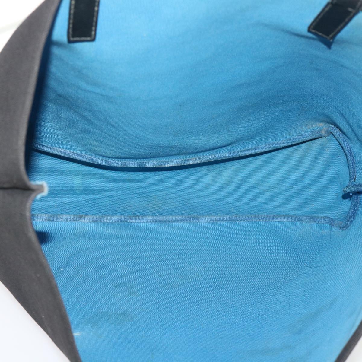 PRADA Tote Bag Canvas Black Blue Green Auth bs6645