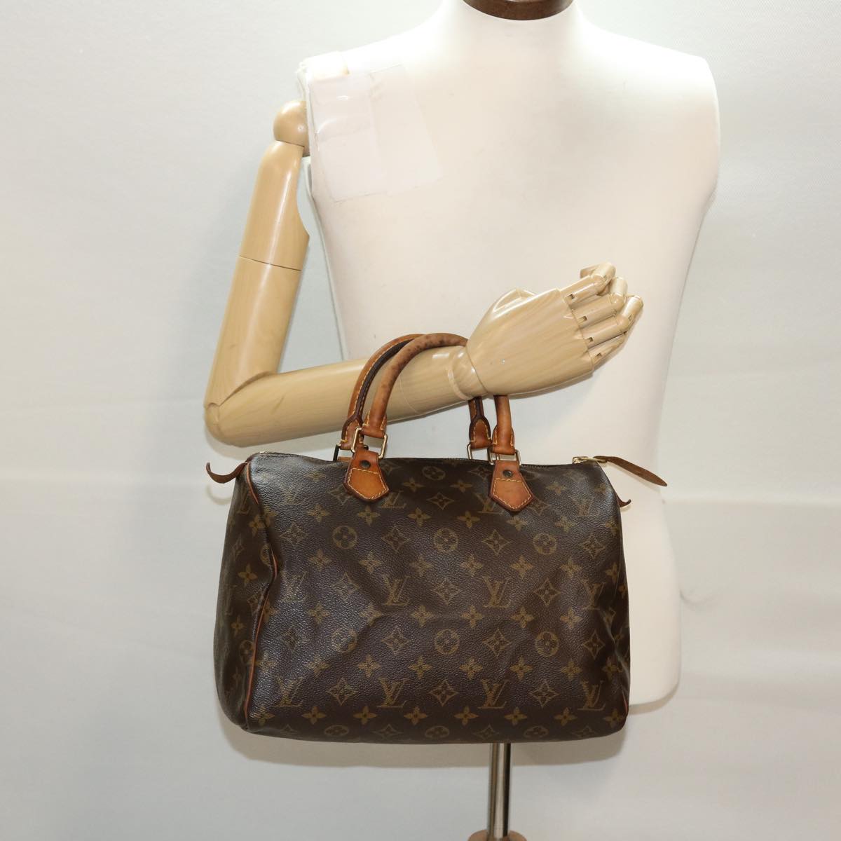 LOUIS VUITTON Monogram Speedy 30 Hand Bag M41526 LV Auth bs6654