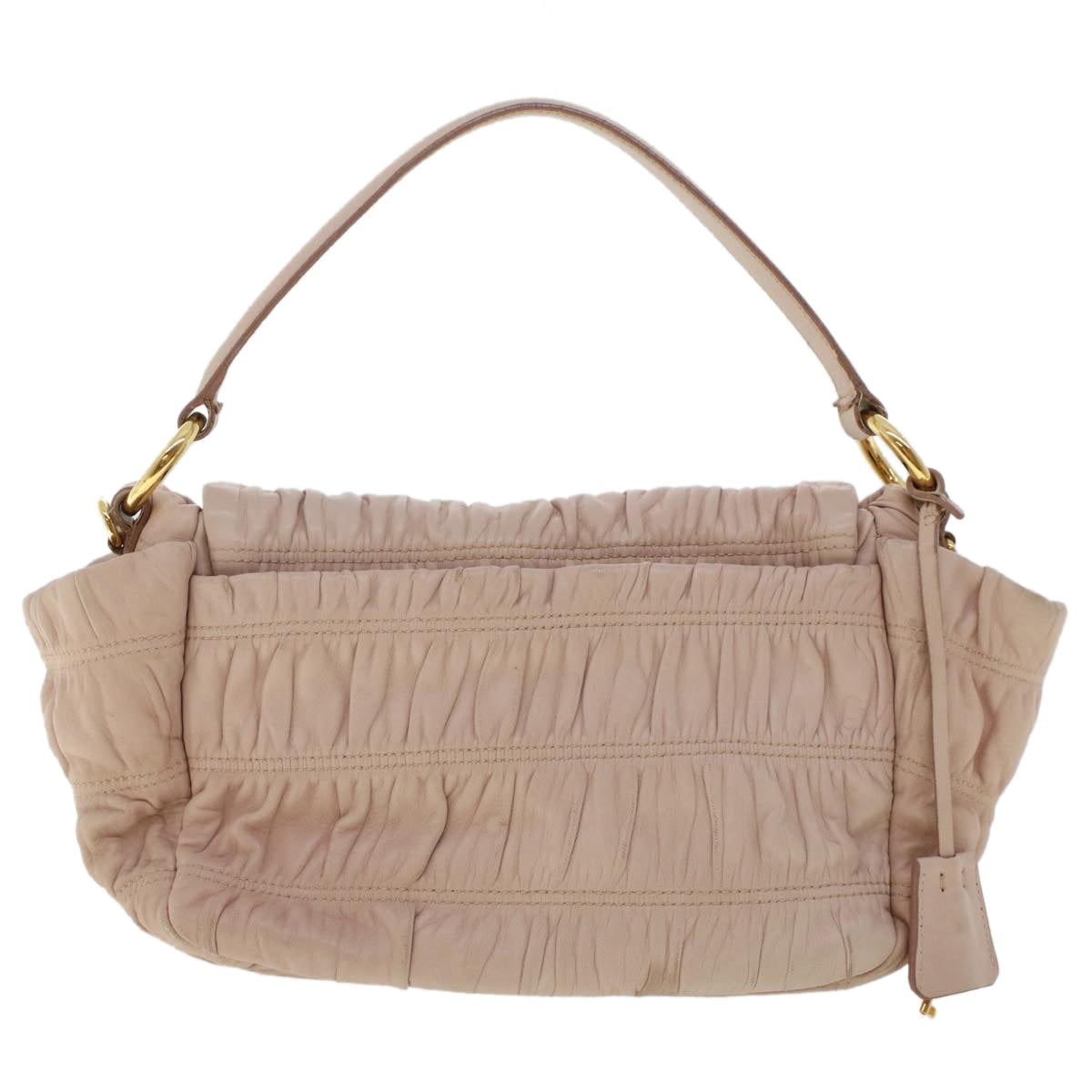 PRADA Shoulder Bag Leather 2way Pink Auth bs6655 - 0