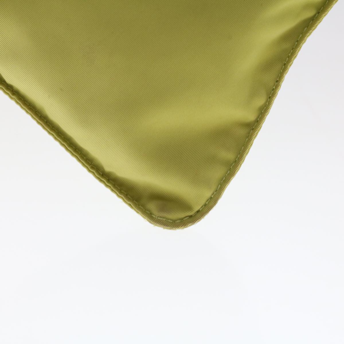 PRADA Shoulder Bag Nylon LIme Green Auth bs6658