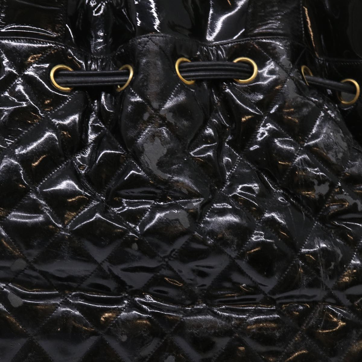 CHANEL Shoulder Bag Patent leather Black CC Auth bs6675 - 0
