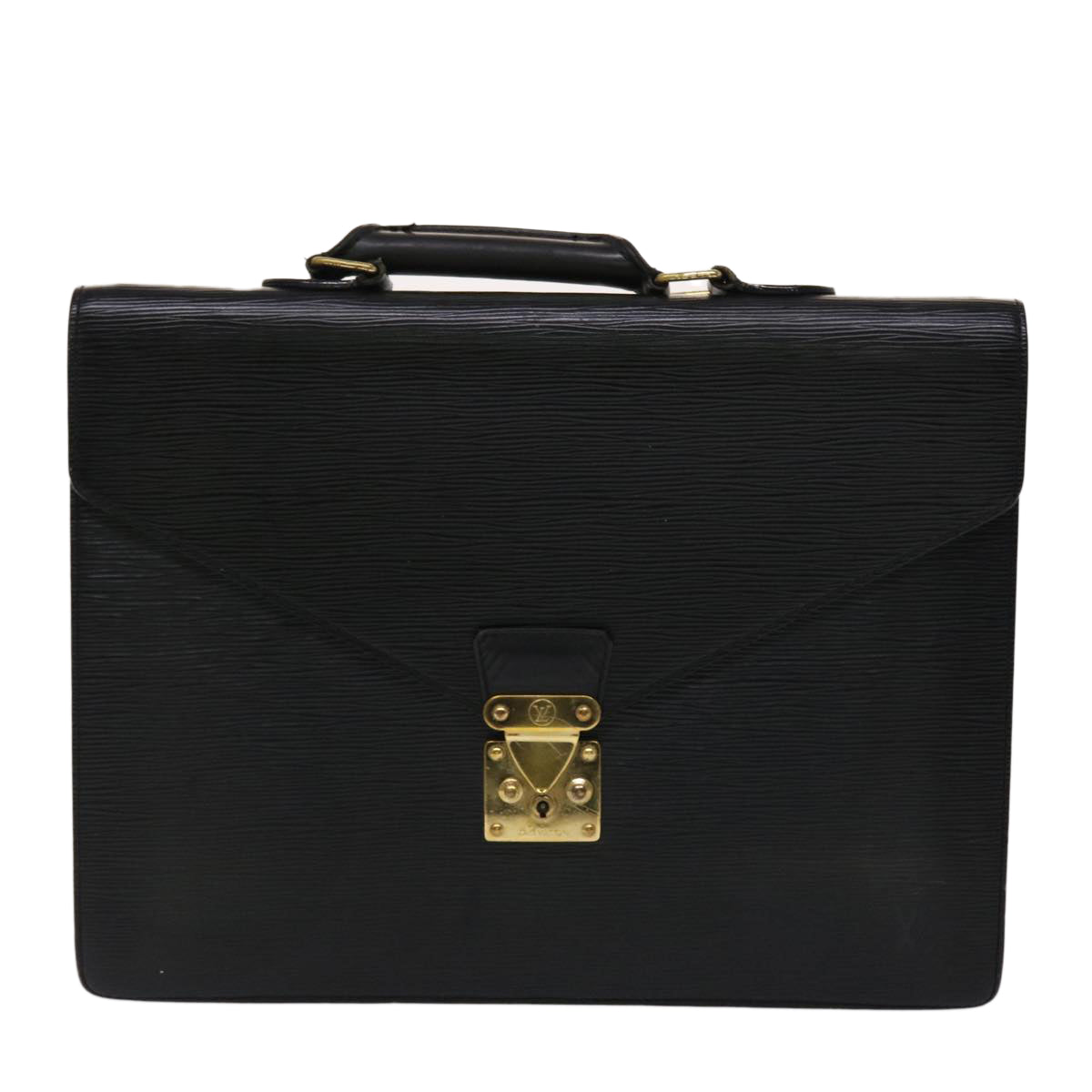 LOUIS VUITTON Epi Serviette Conseiller Briefcase Black M54422 LV Auth bs6687