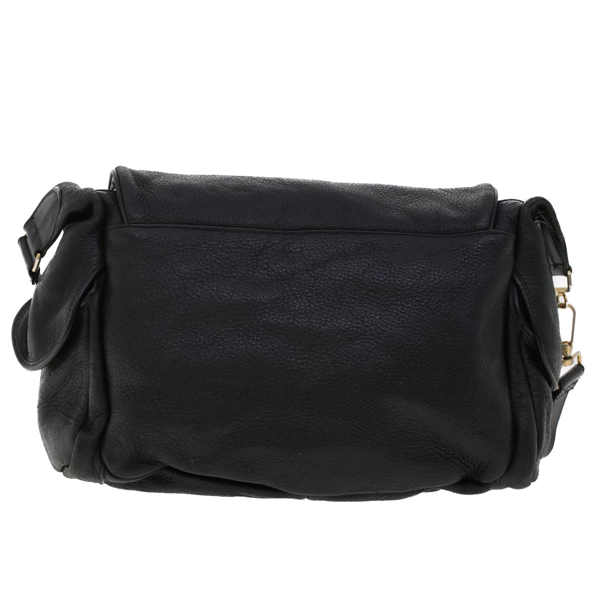 BALLY Shoulder Bag Leather Black Auth bs6692