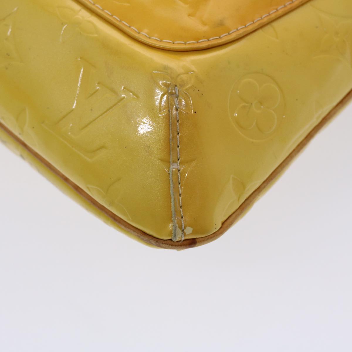 LOUIS VUITTON Monogram Vernis Thompson Street Bag Lime Yellow M91071 Auth bs6717