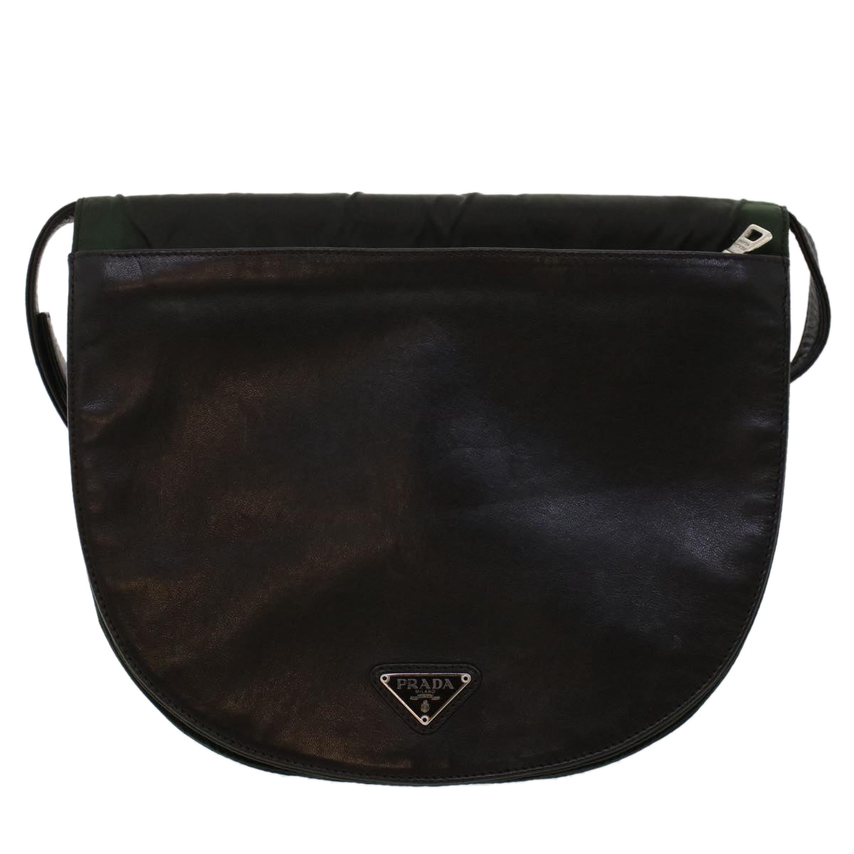 PRADA Shoulder Bag Nylon Green Auth bs6728