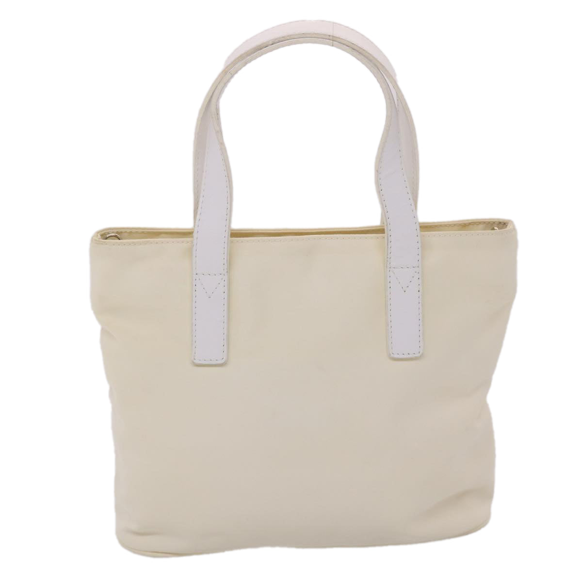 FENDI Hand Bag Nylon 2way White Auth bs6739 - 0