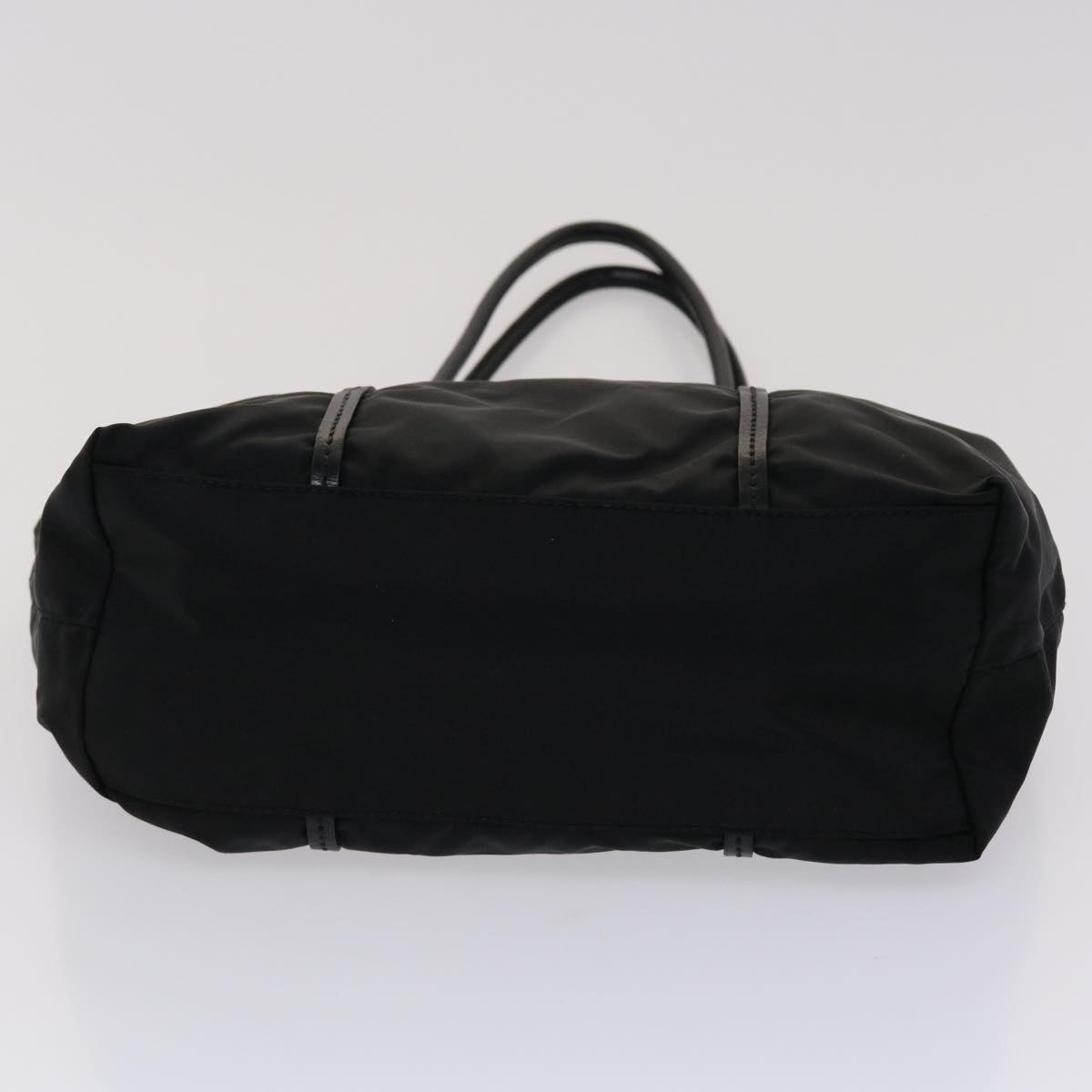 PRADA Shoulder Bag Nylon Leather Black Auth bs6742