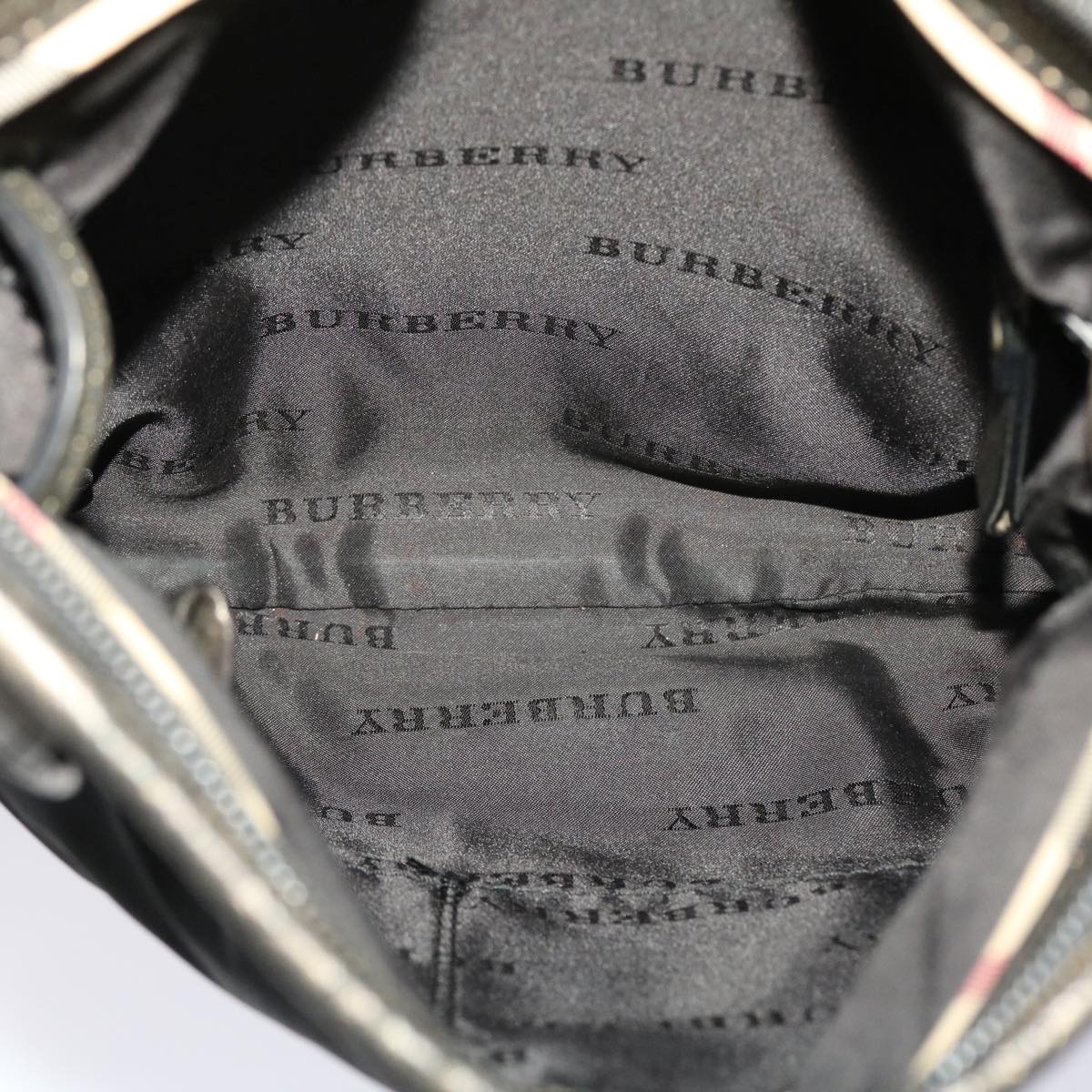 BURBERRY Shoulder Bag Nylon Black Auth bs6753