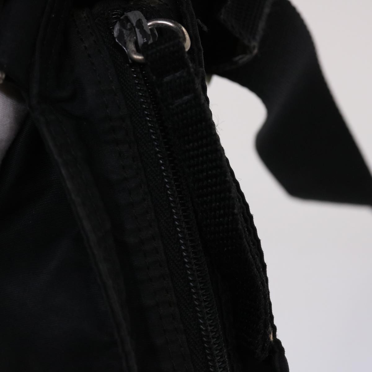 PRADA Shoulder Bag Nylon Black Auth bs6758