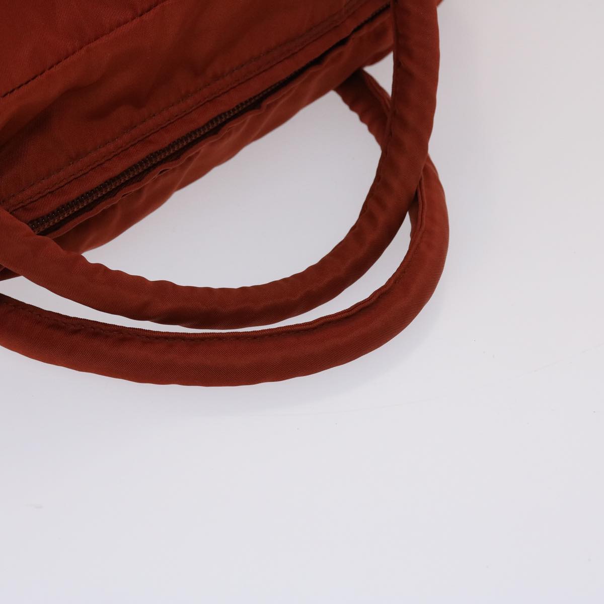 PRADA Hand Bag Nylon Orange Auth bs6760