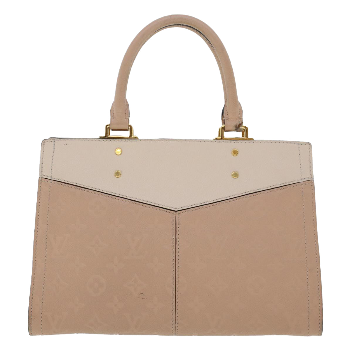 LOUIS VUITTON Monogram Empreinte Three PM Bag Beige Rose M44305 LV Auth bs6795 - 0