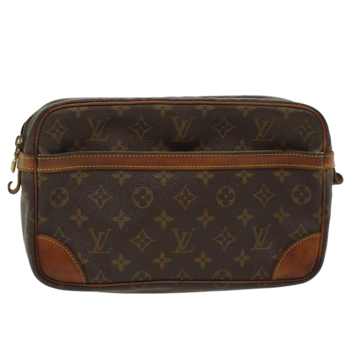 LOUIS VUITTON Monogram Compiegne 28 Clutch Bag M51845 LV Auth bs6798