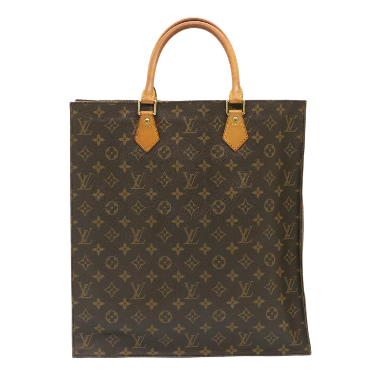 LOUIS VUITTON Monogram Sac Plat Hand Bag M51140 LV Auth bs683 - 0