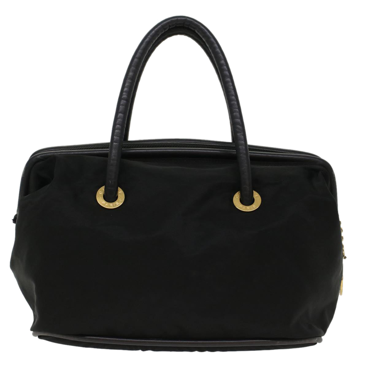 CELINE Shoulder Bag Nylon Black Auth bs6872