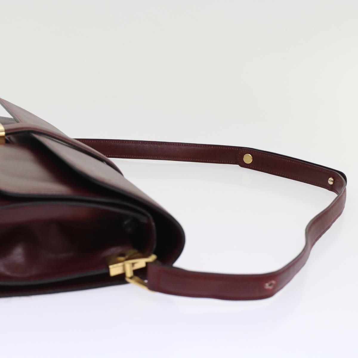 BALLY Shoulder Bag Leather Red Auth bs6888