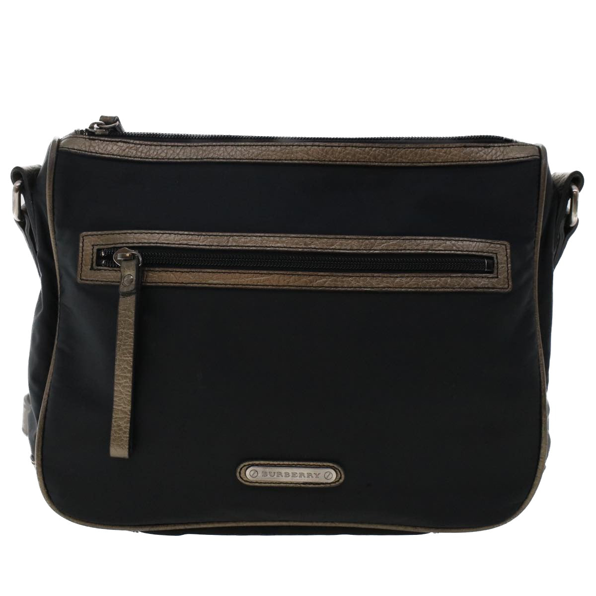 BURBERRY Shoulder Bag Nylon Black Auth bs6892