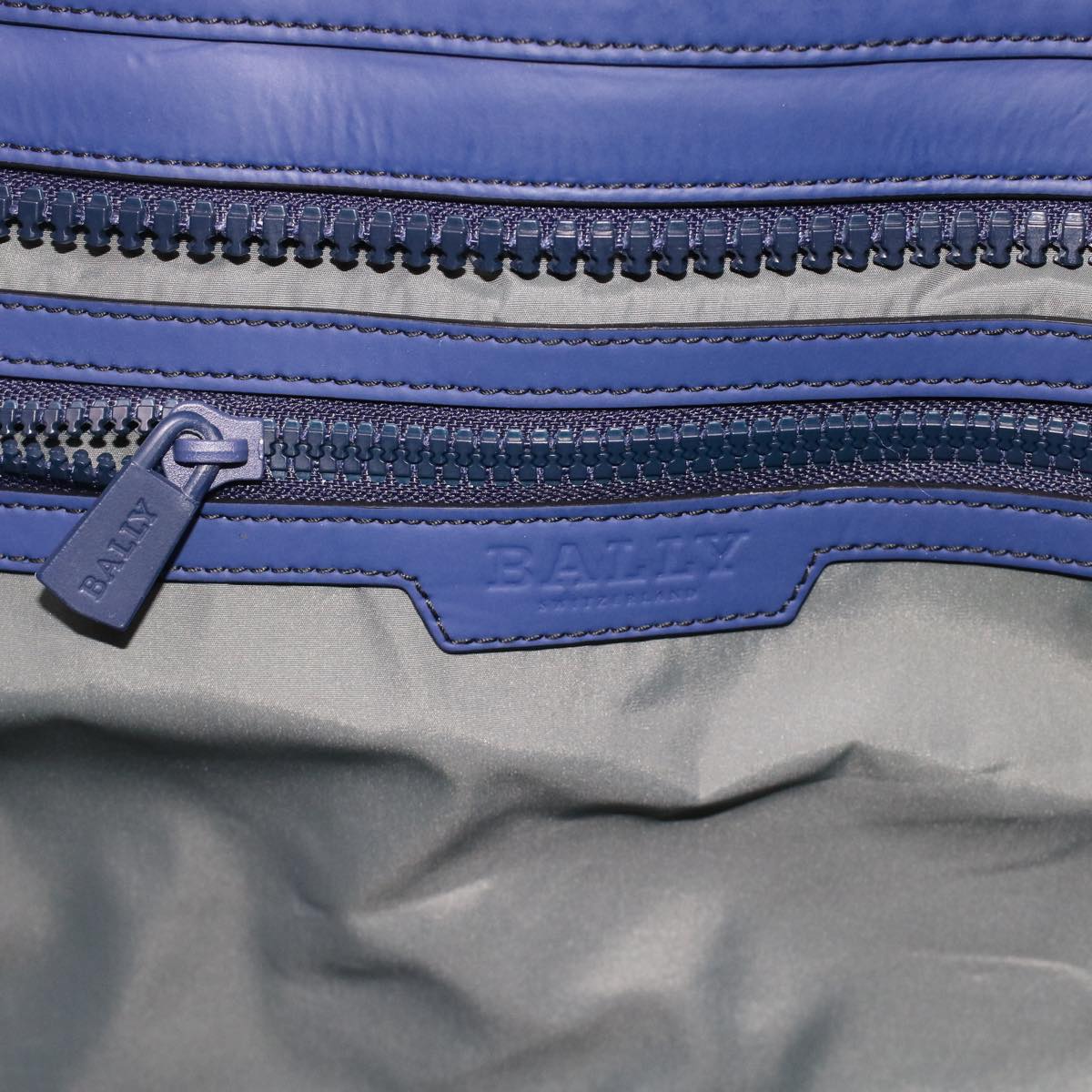BALLY Boston Bag Shoulder Bag Leather Suede 3Set Blue Navy black Auth bs6964