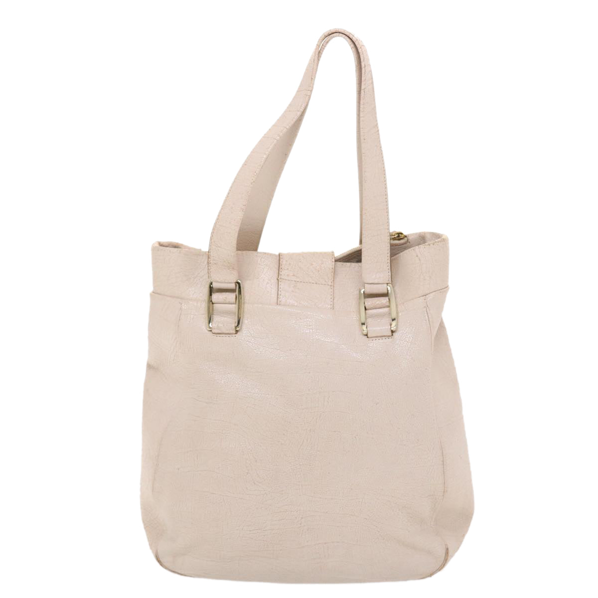 CELINE Shoulder Bag Leather Beige Auth bs6966 - 0