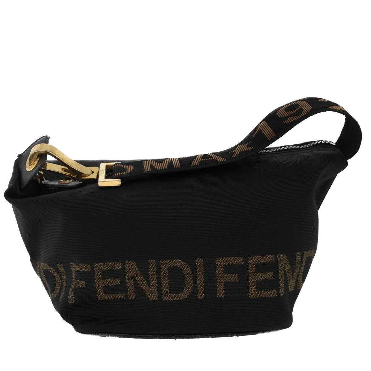 FENDI Hand Bag Nylon 2Set Black Auth bs6967 - 0