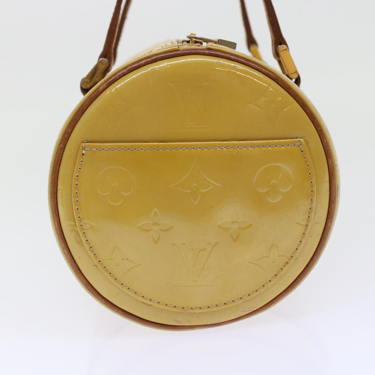 LOUIS VUITTON Monogram Vernis Bedford Hand Bag Beige M91006 LV Auth bs6974