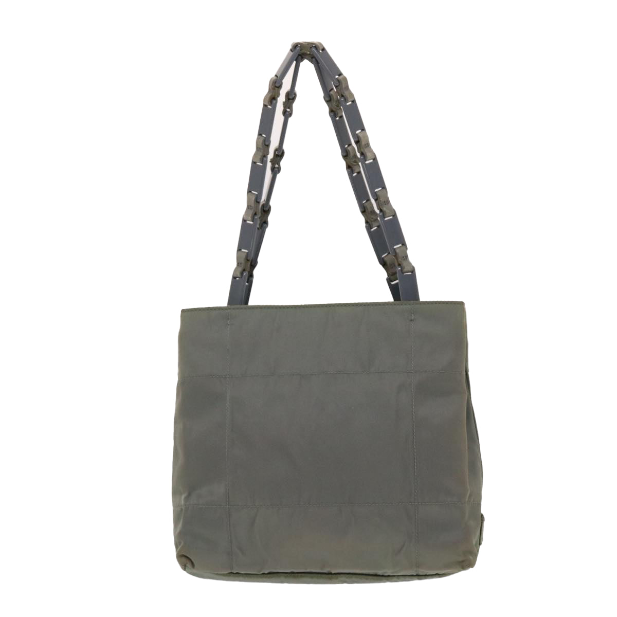 PRADA Shoulder Bag Nylon Gray Auth bs6980 - 0